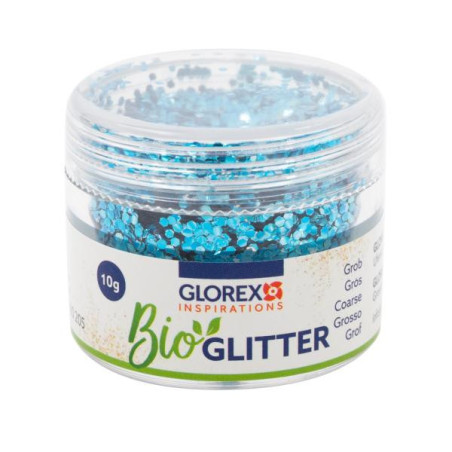 Bio glitter grof lichtblauw