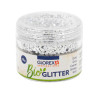 Bio glitter grof zilverkleurig