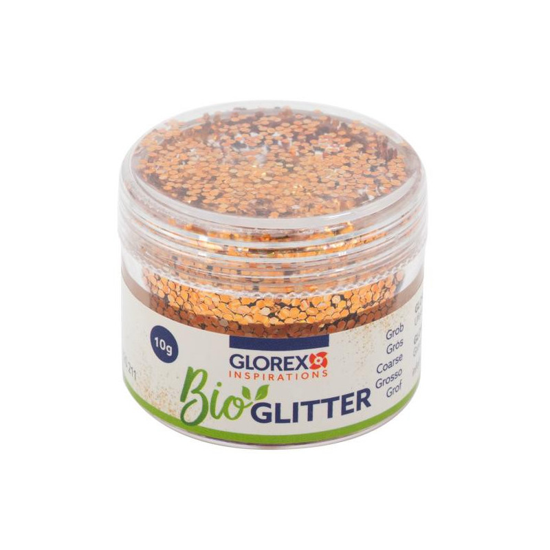 Bio glitter grof koperkleurig
