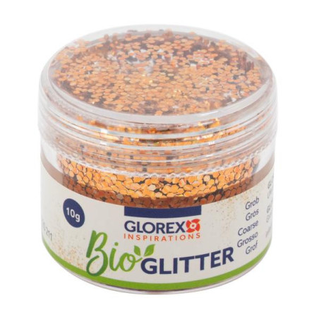 Bio glitter grof koperkleurig
