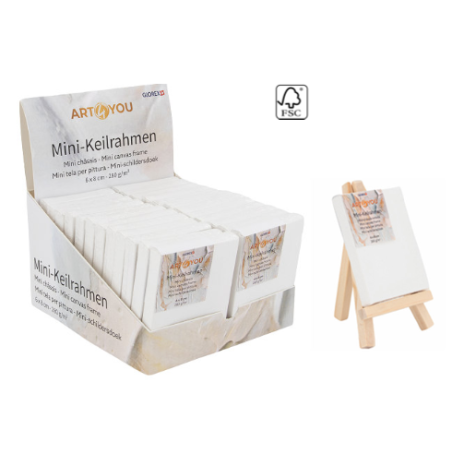 Miniatuur schildersdoeken 6x8cm FSC®