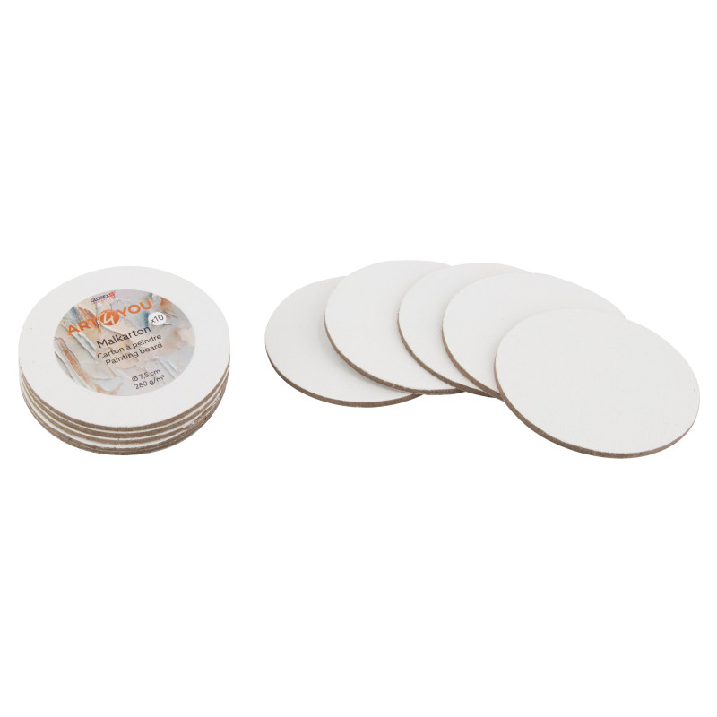 Canvasboard rond ø 7,5cm set 10st FSC®
