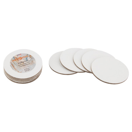 Canvasboard rond ø 7,5cm set 10st FSC®