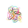 Elastieken 8 x 0,4 cm neon mix + zwart