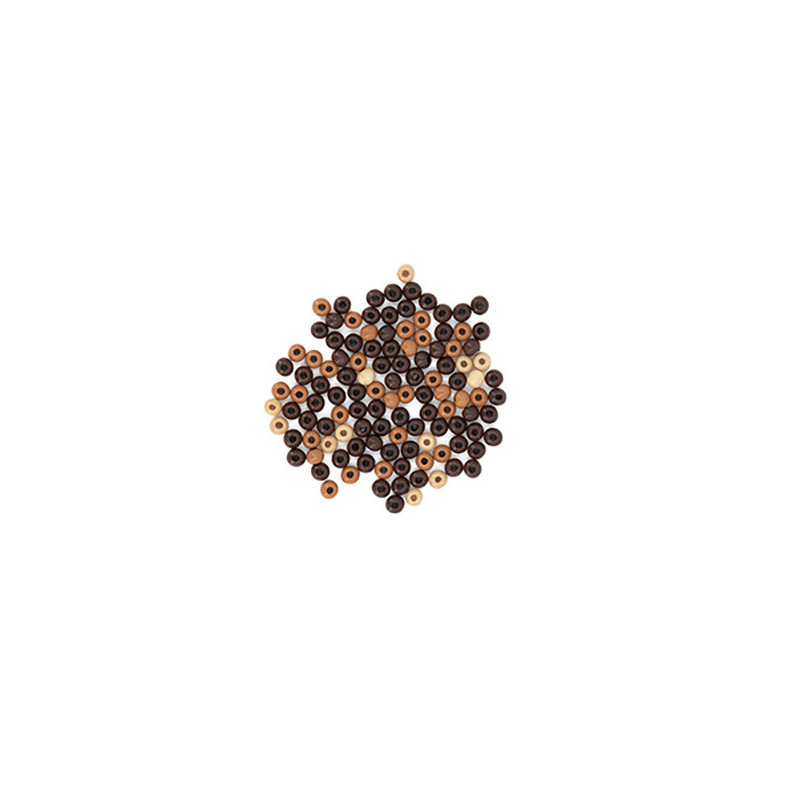Houten kralen bruine mix 6mm