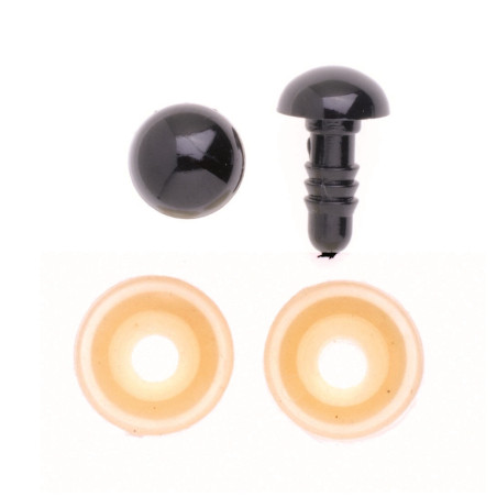 Veiligheidsogen bruin 10mm, 2st