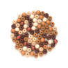 Houten kralen bruine mix 12mm