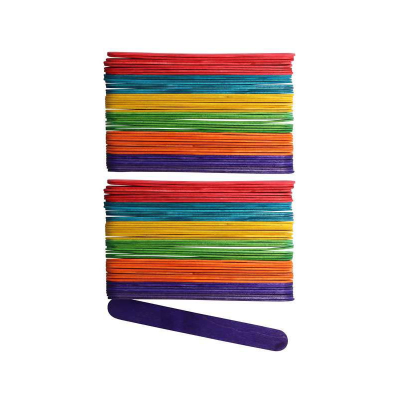 Knutselhoutjes assorti 18x150mm