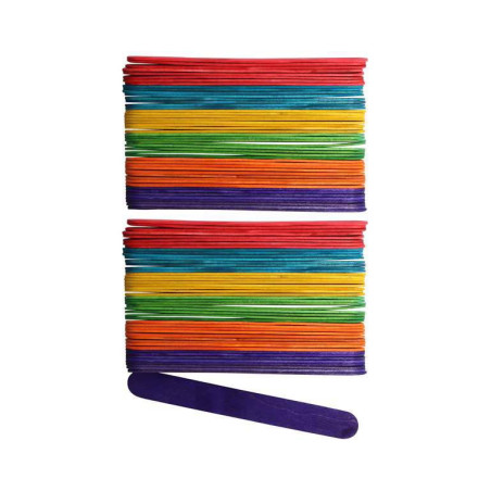 Knutselhoutjes assorti 18x150mm