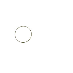 Metalen ring zwart 15cm