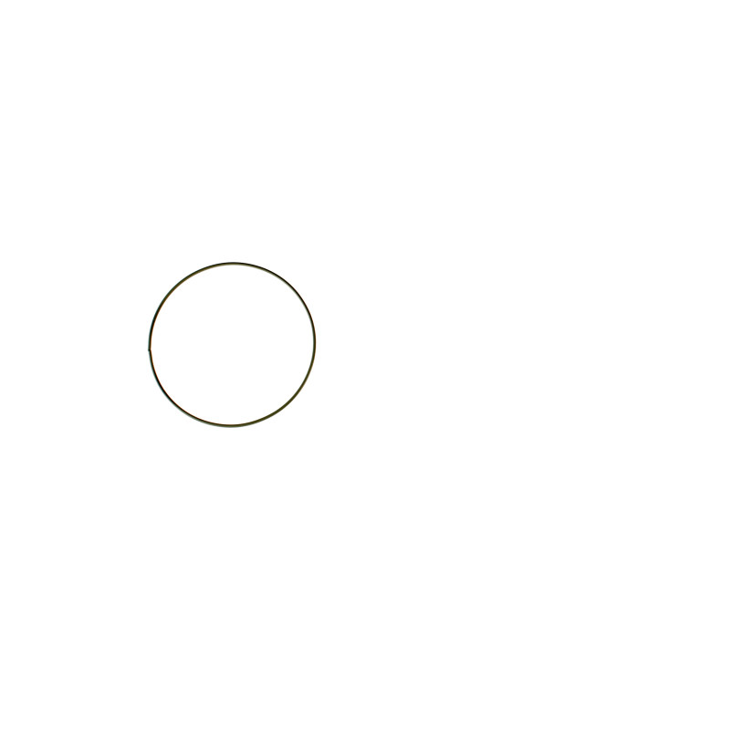 Metalen ring zwart 15cm
