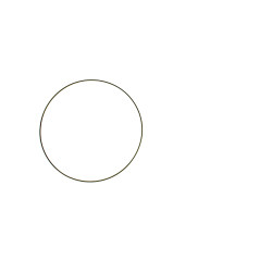 Metalen ring zwart 25cm
