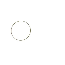 Metalen ring zwart 20cm