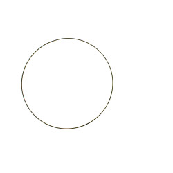Metalen ring zwart 35cm