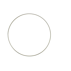Metalen ring zwart 40cm