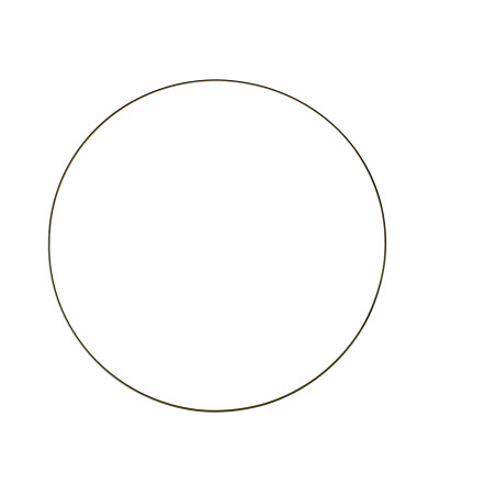 Metalen ring zwart 45cm