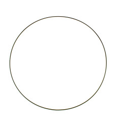 Metalen ring zwart 50cm