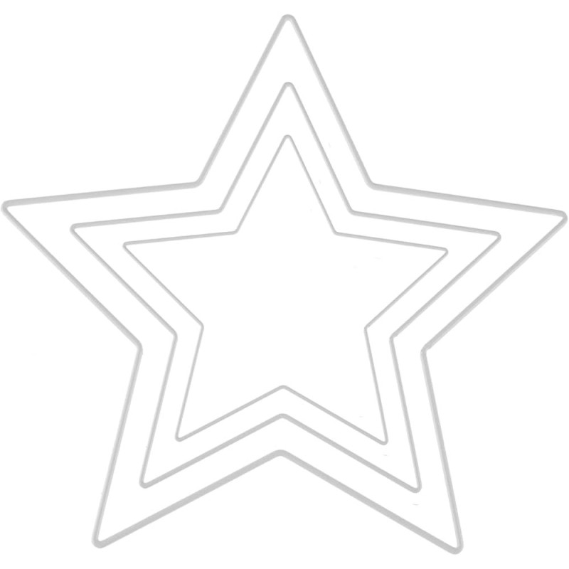 Metalen sterren set 3 maten