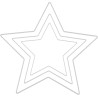 Metalen sterren set 3 maten