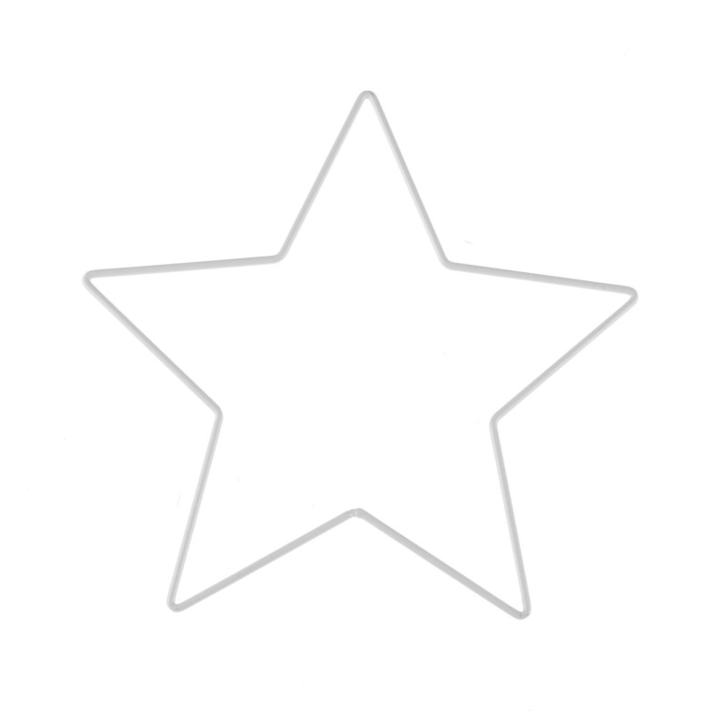 Metalen ster wit 25cm