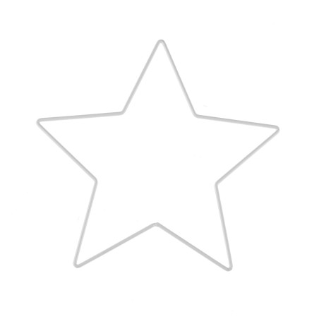 Metalen ster wit 25cm