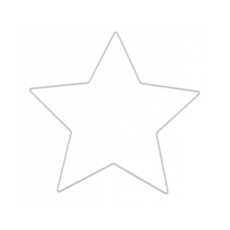 Metalen ster wit 20cm
